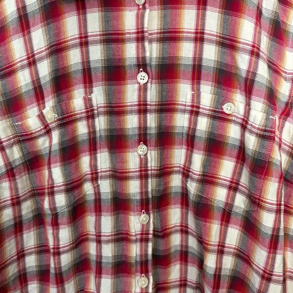 Horny Toad Button Up Top Womens Mixologist M Plaid Multicolor Organic Cotton - Picture 4 of 10